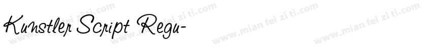 Kunstler Script Regu字体转换
